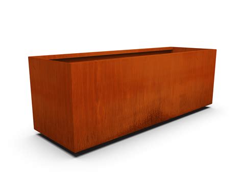 Stanbroil 36 Inch Rectangle Corten Steel Outdoor Planter 